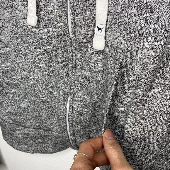 PINK Victoria’s Secret Giants Grey Zip Up Hoodie XS - Picture 4 of 9